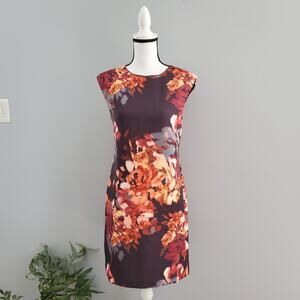 Cynthia Rowley Sleeveless Floral Pattern Sheath Dress Size 6